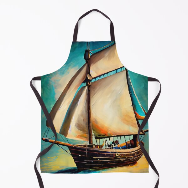 Item preview, vintage sailboat in surrealism style - dePace' designed and sold by mrpropcake.