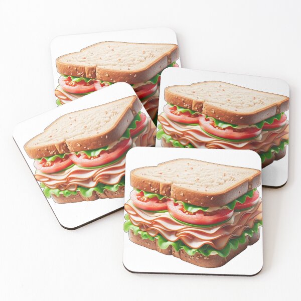 Item preview, Turkey Sandwich with Tomato and Lettuce on White Bread designed and sold by kylmllr101684.