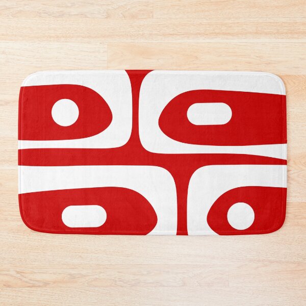 Item preview, Mid Century Modern Piquet Abstract Red and White designed and sold by kierkegaard.