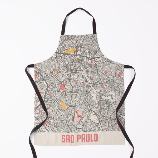 Item preview, Sao Paulo City Map Chalk Retro City Map Poster designed and sold by Peek-Designs.