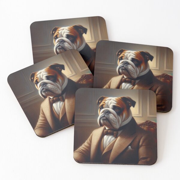 Item preview, Noble Magnificence: Dapper English Bulldog Portrait designed and sold by TDKCustoms.