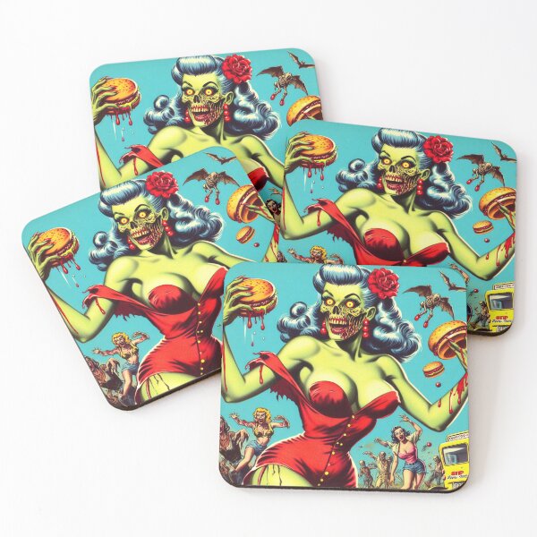 Item preview, Hot Zombie Pin-up designed and sold by PulpVintage.
