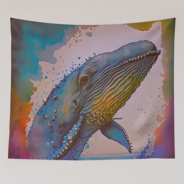 Item preview, ancient whale in watercolor - surrealism style - dePace' designed and sold by mrpropcake.