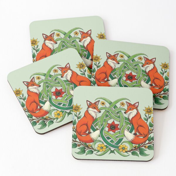 Item preview, Knotwork and foxes designed and sold by Mustela erminea.