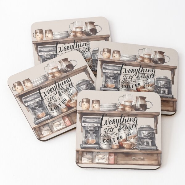 Item preview, Everything Gets Better with Coffee! designed and sold by TidyKitchenInc.
