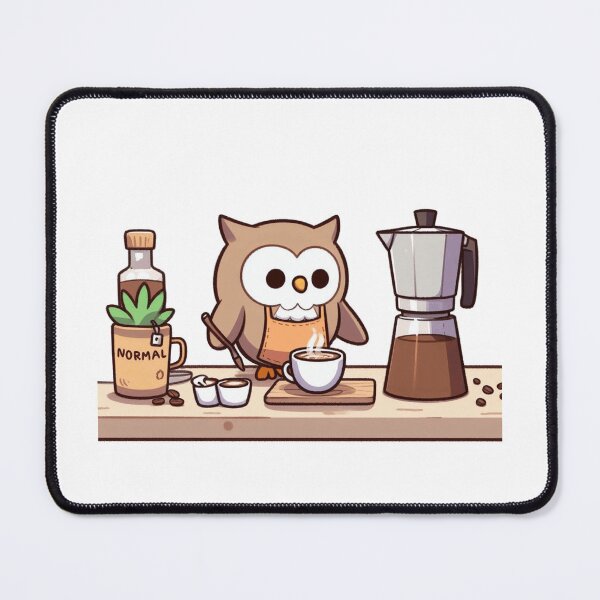 Item preview, Coffee Maker Owl designed and sold by LemuellTrends.