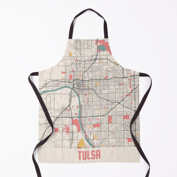 Item preview, Tulsa City Map Chalk Retro City Map Poster designed and sold by Peek-Designs.