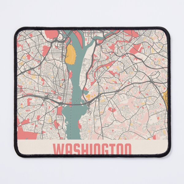 Item preview, Washington City Map Chalk Retro City Map Poster designed and sold by Peek-Designs.