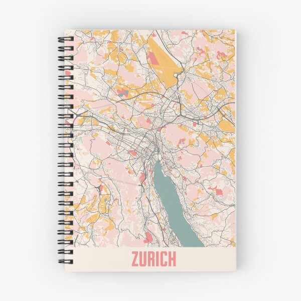 Item preview, Mapa de la ciudad de Zurich Mapa de la ciudad retro con tiza Póster designed and sold by Peek-Designs.