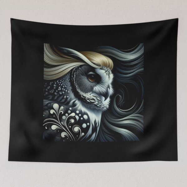 Item preview, Majestic Owl , Black & White Art , Nature Lover, Owl Beauty, Bird Lovers, Owl Gift designed and sold by AnalajiaDesigns.