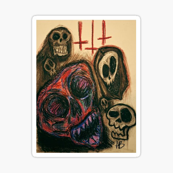 Item preview, Unpleasant Company - Oil Pastel designed and sold by dreadqueenx.