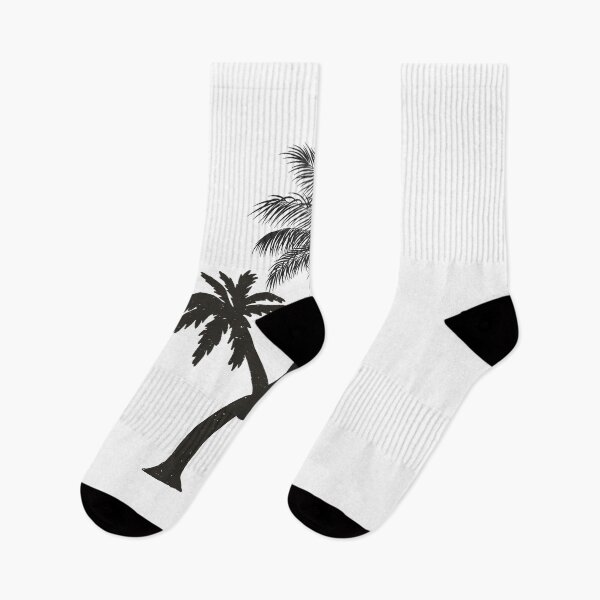 Aperçu de l'œuvre palmier noir et blanc STICKER créée et vendue par ArtUnssDesigns.