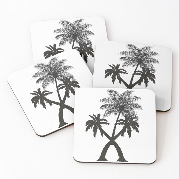 Aperçu de l'œuvre palmier noir et blanc STICKER créée et vendue par ArtUnssDesigns.