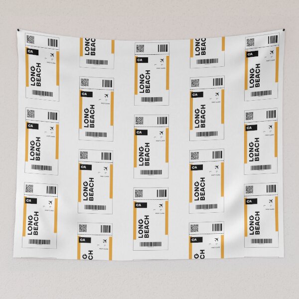 Item preview, Long Beach Flight Ticket Design - Inspired Travel Ticket  designed and sold by RM-Journey.