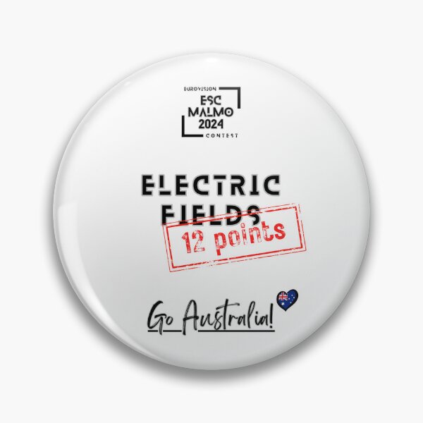 Item preview, ESC. EUROVISION 2024. EUROPE. AUSTRALIA. 12 POINTS, ELECTRIC FIELDS designed and sold by CreativeBizarre.