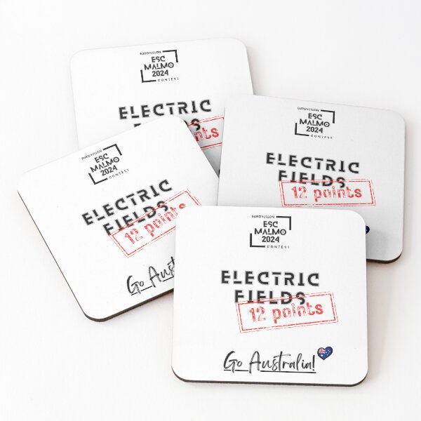 Item preview, ESC. EUROVISION 2024. EUROPE. AUSTRALIA. 12 POINTS, ELECTRIC FIELDS designed and sold by CreativeBizarre.