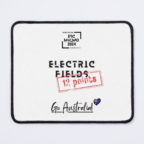 Item preview, ESC. EUROVISION 2024. EUROPE. AUSTRALIA. 12 POINTS, ELECTRIC FIELDS designed and sold by CreativeBizarre.