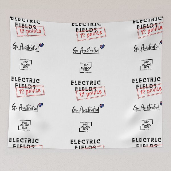 Item preview, ESC. EUROVISION 2024. EUROPE. AUSTRALIA. 12 POINTS, ELECTRIC FIELDS designed and sold by CreativeBizarre.