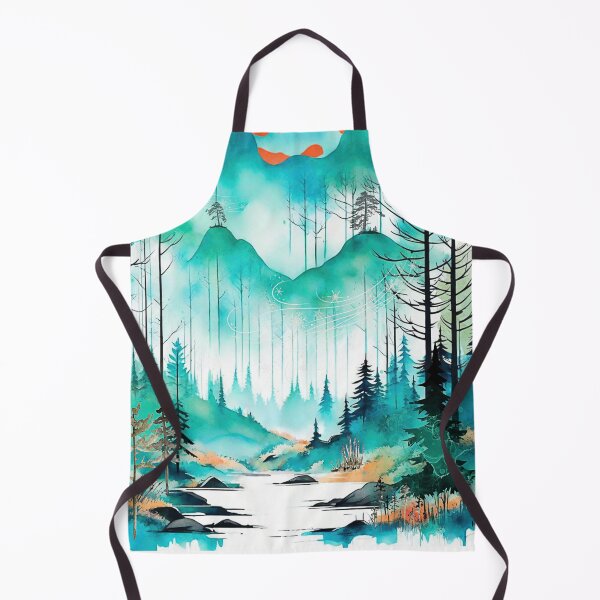 Item preview, The Winter Valley - Landscape Watercolor and Alcohol Ink designed and sold by HausKatz.