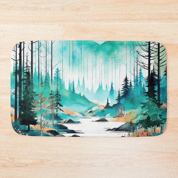 Item preview, The Winter Valley - Landscape Watercolor and Alcohol Ink designed and sold by HausKatz.