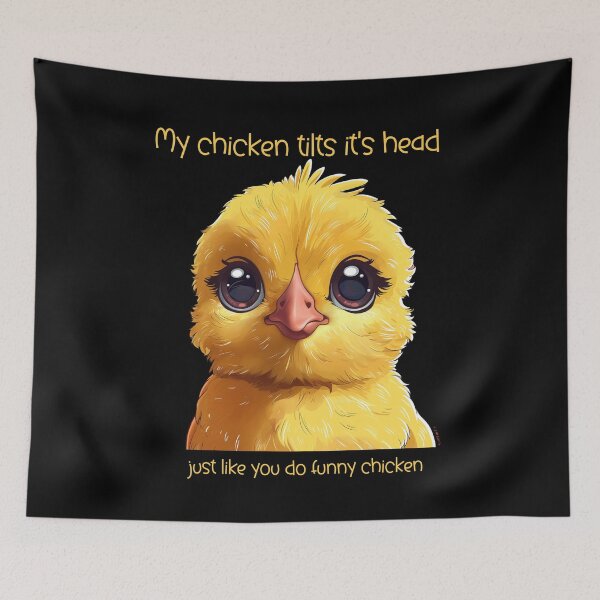 Item preview, My chicken tilts it's head just like you do funny chicken  designed and sold by ArtFeverShop.
