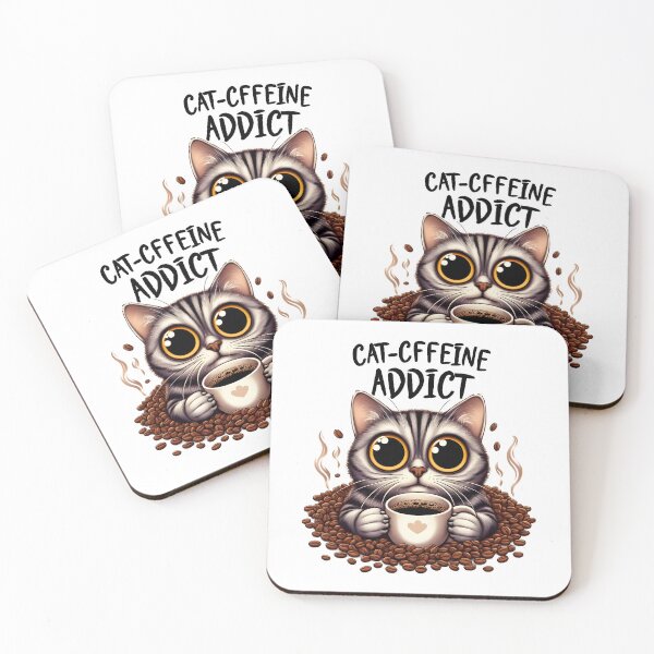 Item preview, Cat-ffeine Addict designed and sold by Dazzle-Sizzle.