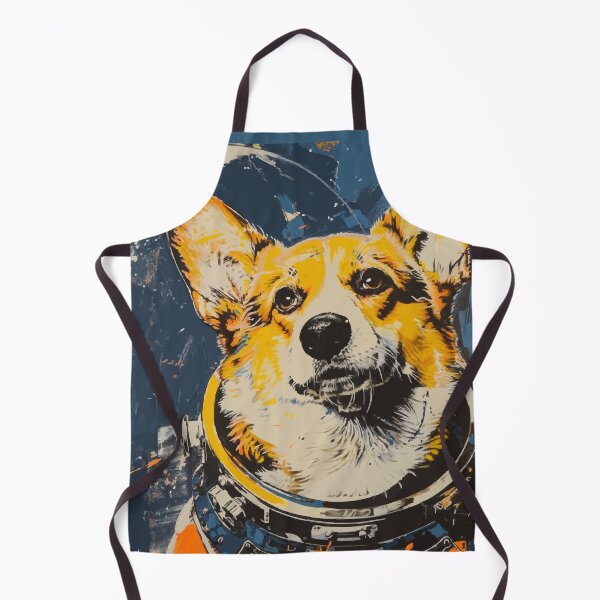 Item preview, Vintage corgi dog astronaut portrait designed and sold by etherElric.