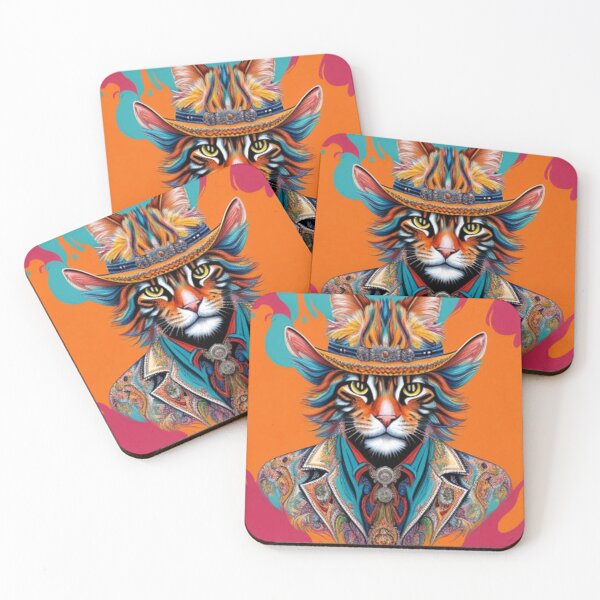 Item preview, Classic Colorful Cool Cowboy Cat  designed and sold by TheDarkWardrobe.