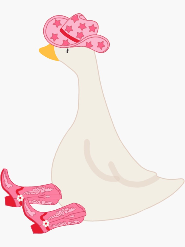 Imagen 3 de 3, Pegatina con la obra pato vaquera, diseñada y vendida por jennysselling.