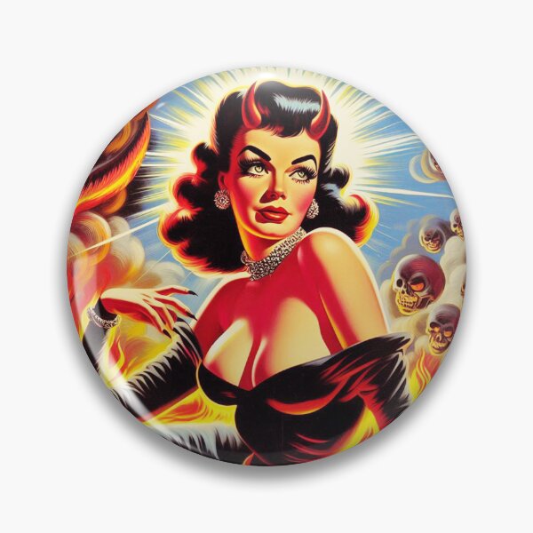 Item preview, Retro Devilish Pin-up designed and sold by PulpVintage.