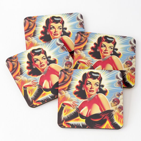 Item preview, Retro Devilish Pin-up designed and sold by PulpVintage.