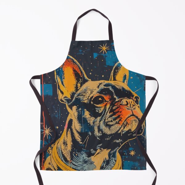 Item preview, Vintage French bulldog astronaut portrait designed and sold by etherElric.