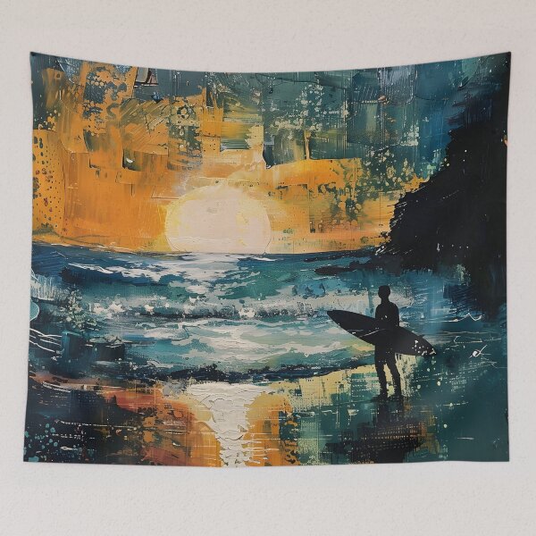 Item preview, Four color acrylic of a surfer silhouette designed and sold by dcrc.