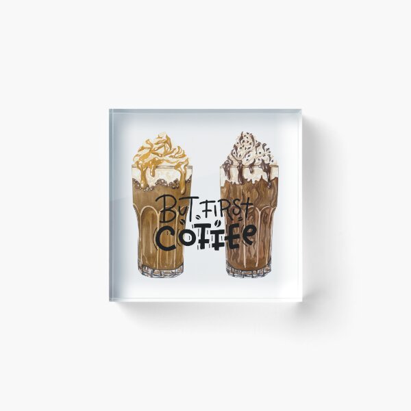 Item preview, But First Coffee! Mocha & Caramel Frapp. designed and sold by TidyKitchenInc.