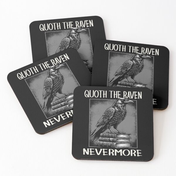 Item preview, Quoth The Raven Nevermore Saying For Edgar Allan Poe Avid Reader Reading Lover   designed and sold by Bad Kitty Designz.