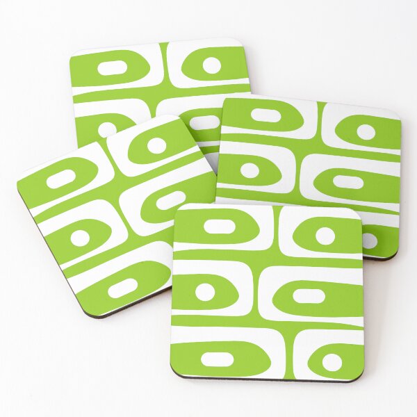 Item preview, Lime Green Mid Century Modern Piquet Abstract Pattern with White designed and sold by kierkegaard.