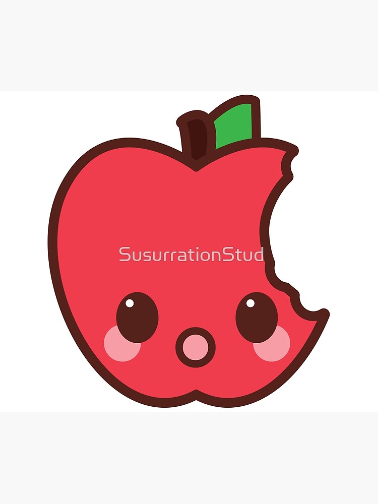 Housse De Couette Kawaii Happy Apple Dessin Anime Mignon Chibi Fruit Par Susurrationstud Redbubble