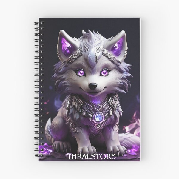 Item preview, White Wolf Cub With Violet Details designed and sold by ThralStore.