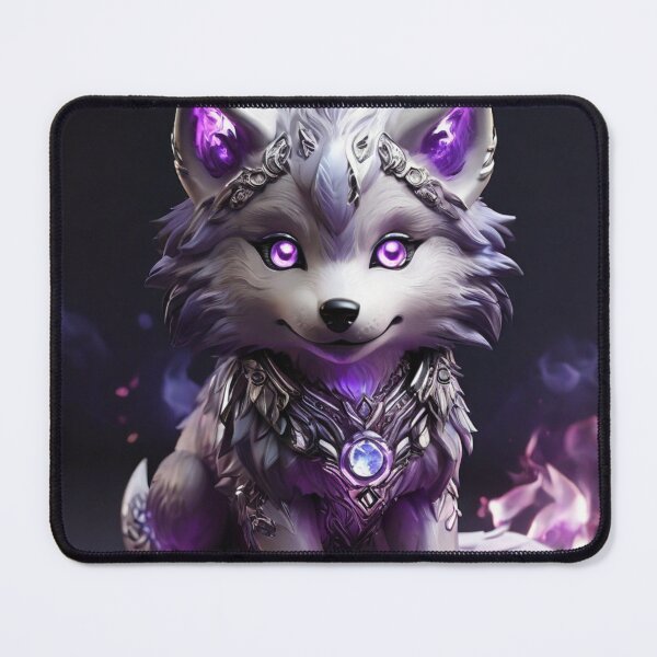 Item preview, White Wolf Cub With Violet Details designed and sold by ThralStore.