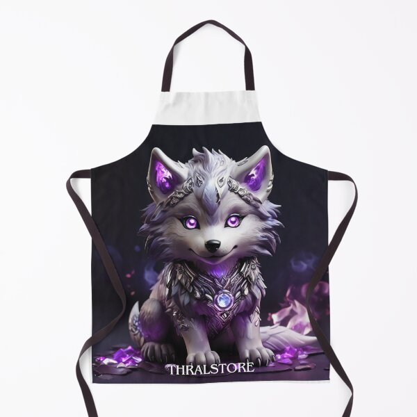 Item preview, White Wolf Cub With Violet Details designed and sold by ThralStore.