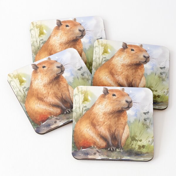 Item preview, Capybara Illustration designed and sold by TheAnimalZ00.