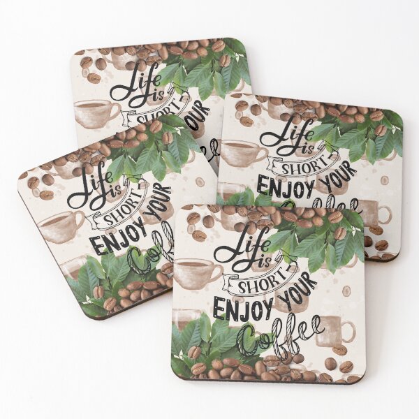 Item preview, Life is Short Enjoy Your Coffee! designed and sold by TidyKitchenInc.