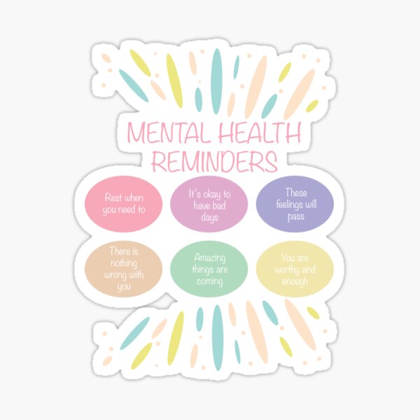 Item preview, Mental Health Reminders  designed and sold by megutley.