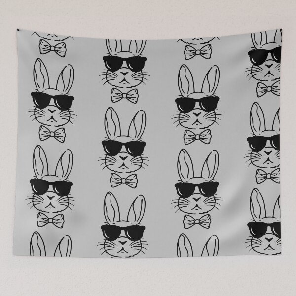 Item preview, cute Easter Day Lovers Bunny Face With black Sunglasses designed and sold by Micro-dose.