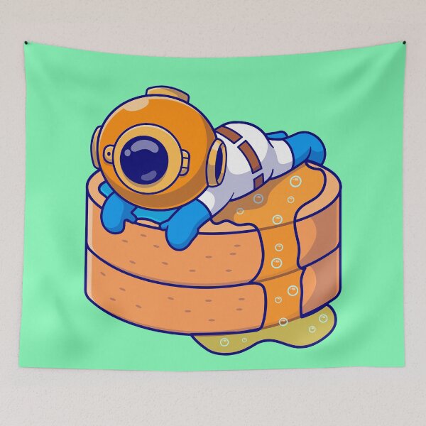 Item preview, Pancake Paradise: Cute Diver Laying Pancake designed and sold by hjian8219.