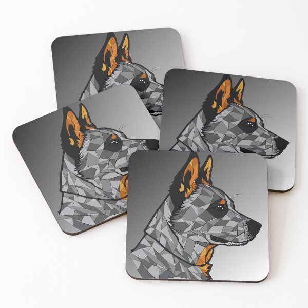 Item preview, Mosaic Blue Heeler II Black Background designed and sold by vcalemine.