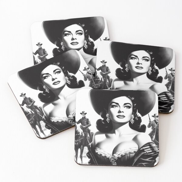 Item preview, Retro Cowgirl Pin-up designed and sold by PulpVintage.