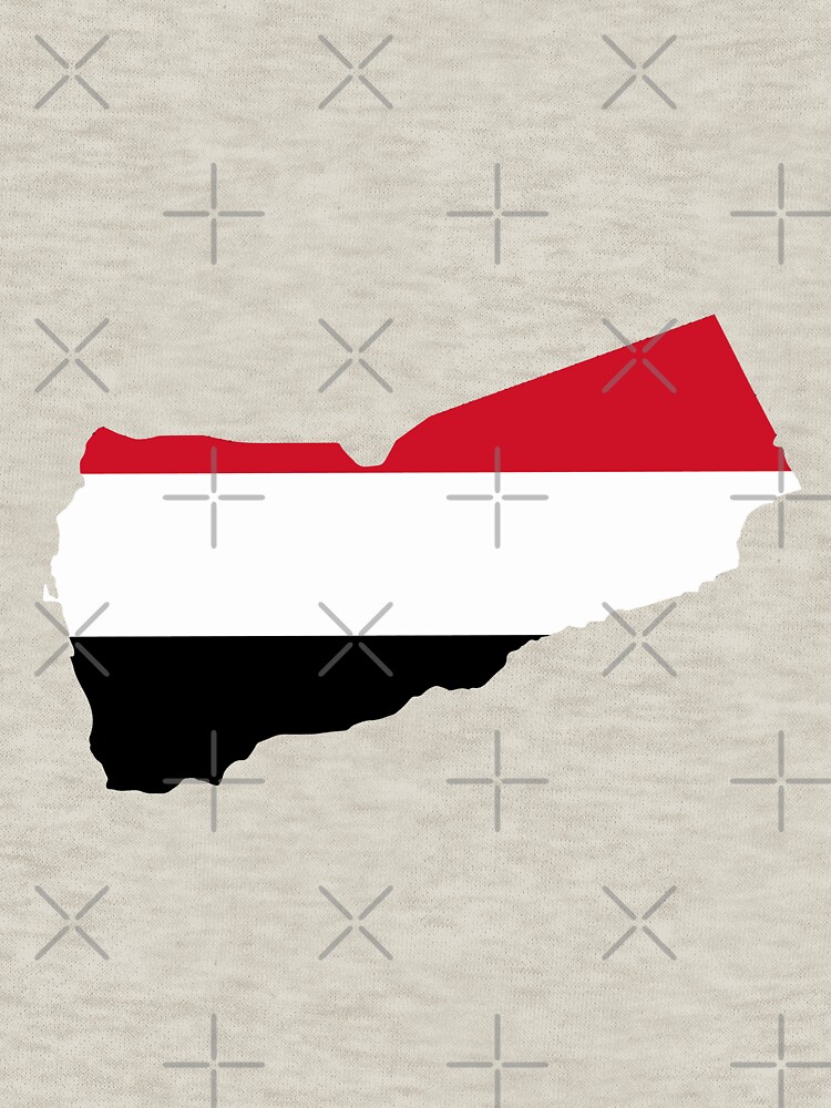 Thumbnail 7 of 7, Classic T-Shirt, Map of Yemen with flag designed and sold by ZaynahJArt.