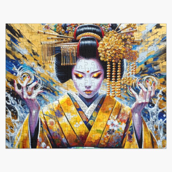 Artikel-Vorschau von Goldener Geisha-Krieger - Asiatische japanische antike Kunst, designt und verkauft von Mara Moon.
