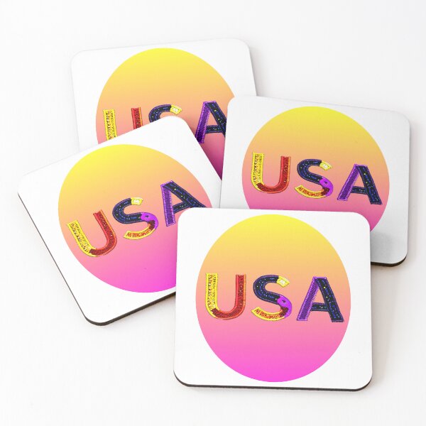Item preview, letter USA, monogram. typography collage. ABC art. gift 2024 designed and sold by Minibubb.